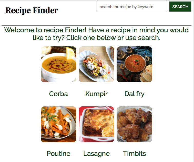 recipe finder